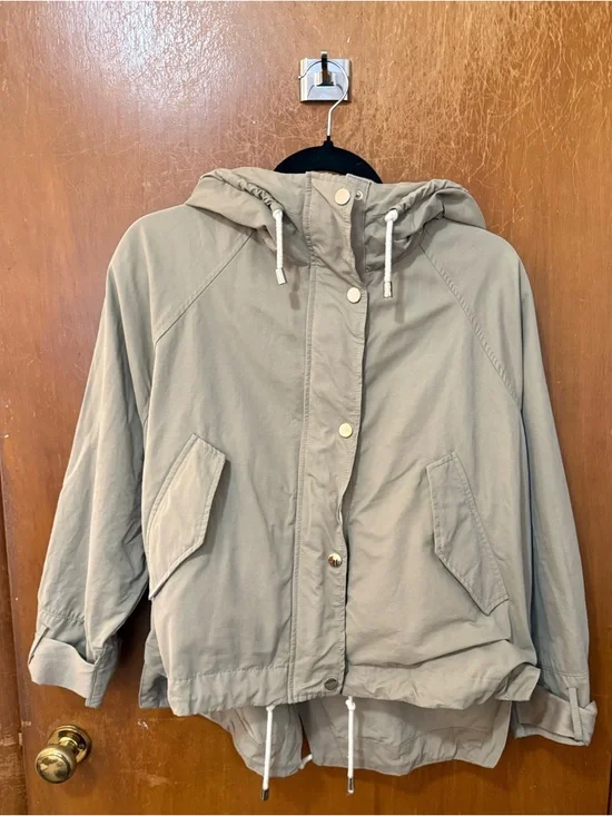 Zara Lightweight Hooded Snap Side. Top Jacket - Picture 4 of 13